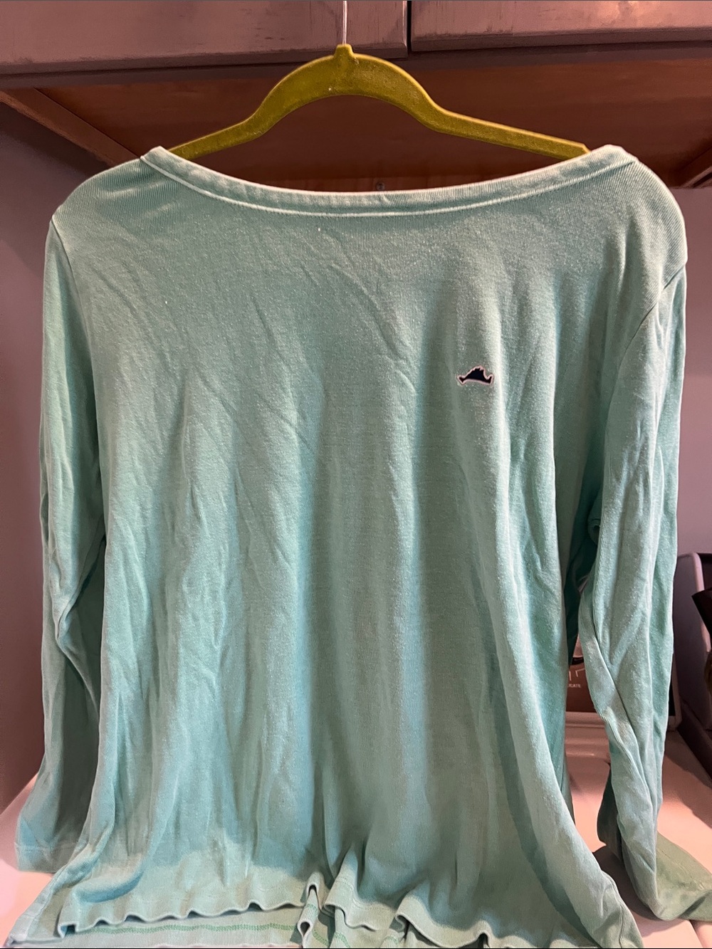 Vineyard Vines Mint Green Long-Sleeve Whale Tee